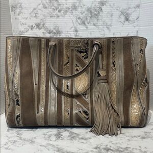 Made in Italy- Vittoria Napoli Large Leather Tote Bag